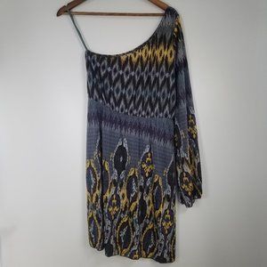 Urban Mango Print One Sleeve Dress